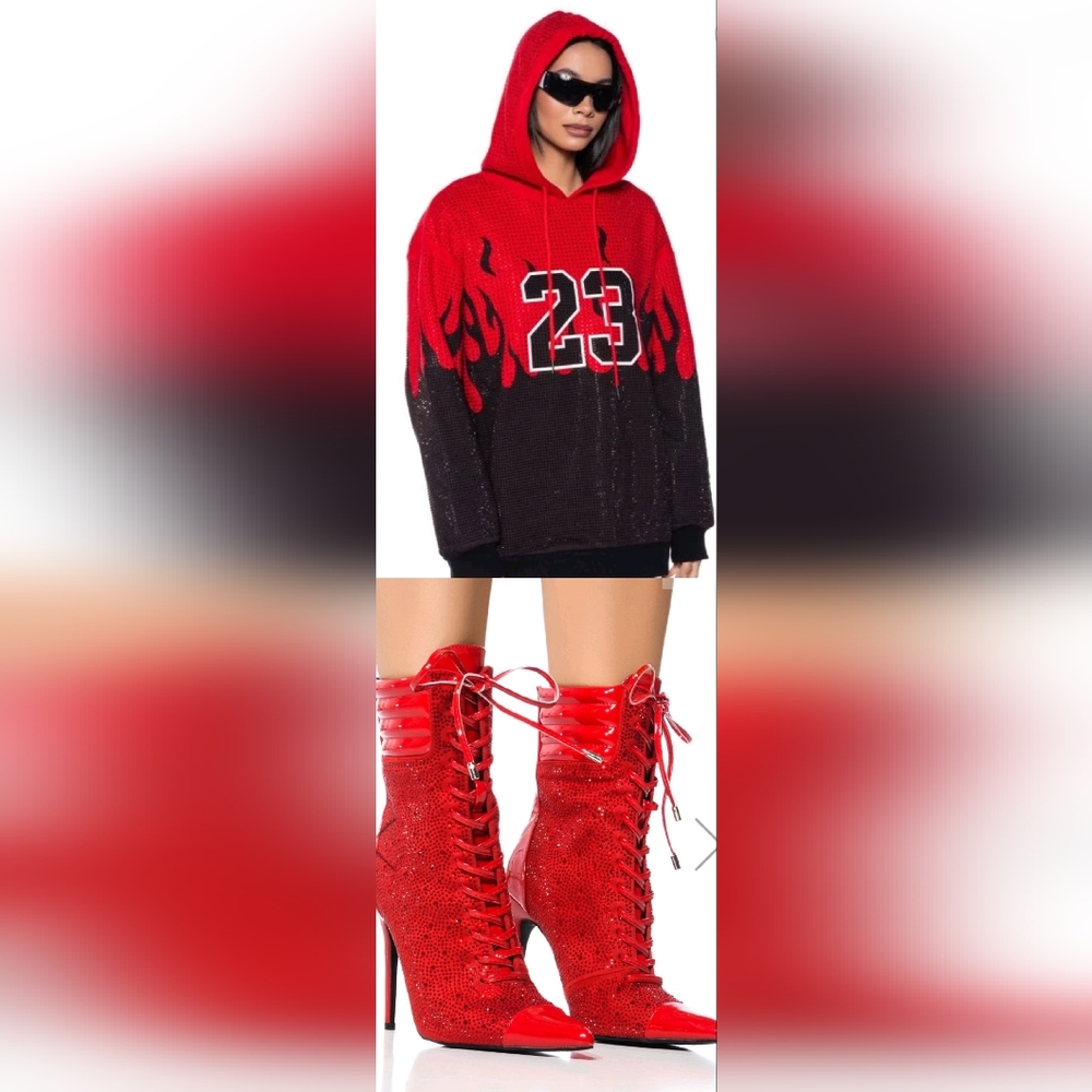 Boots and hoodie